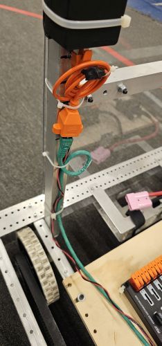 Picture of the KitBot showing radio ethernet cable with PoE injector.